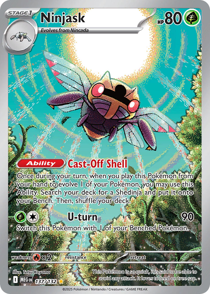 Ninjask 137/132 Illustration Rare Mega Evolution Pokémon card