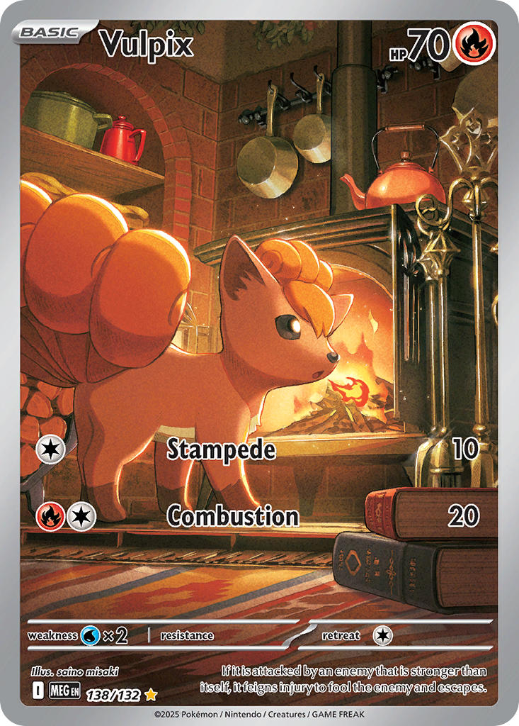 Vulpix 138/132 Illustration Rare Mega Evolution Pokémon card