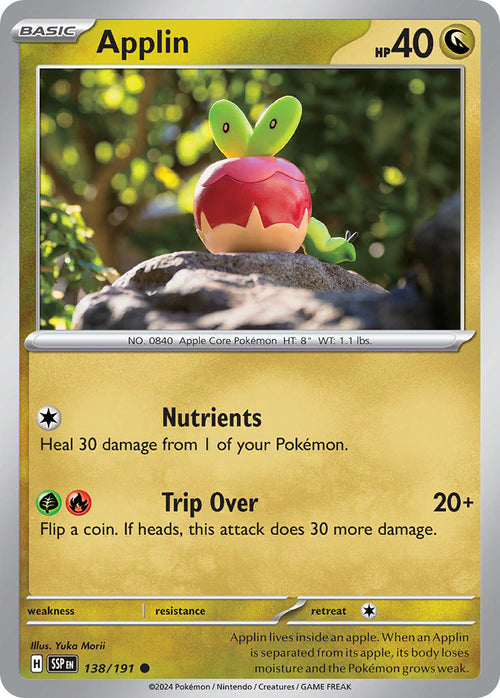 Applin 138/191 Common Surging Sparks Pokémon card
