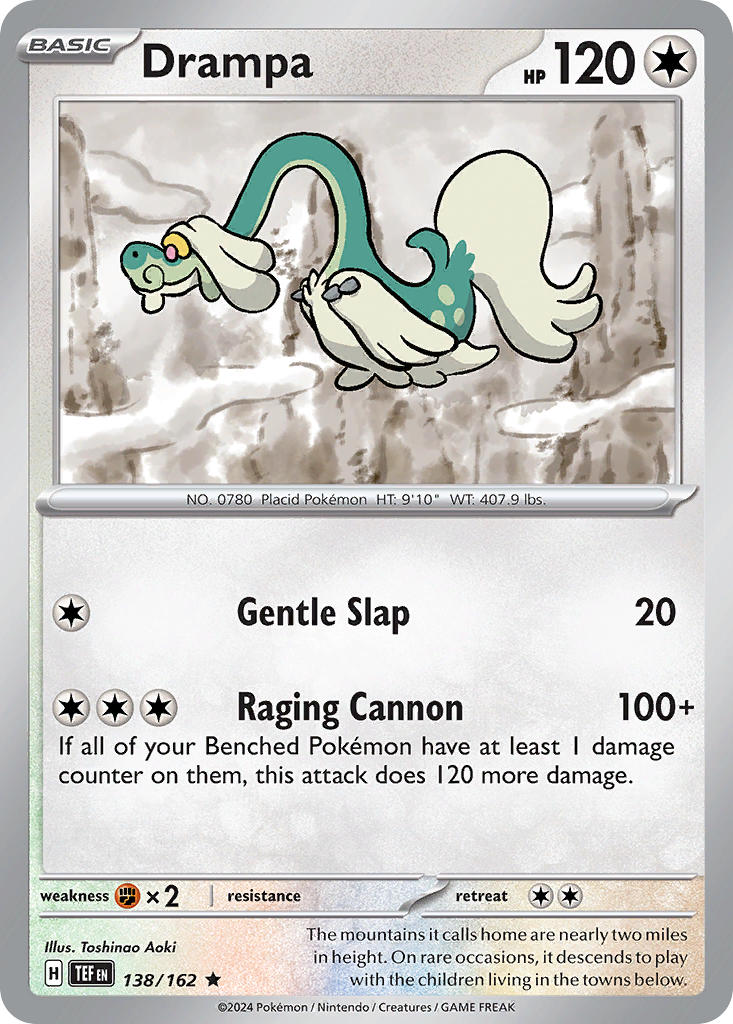 Drampa 138/162 Rare Temporal Forces Pokémon card
