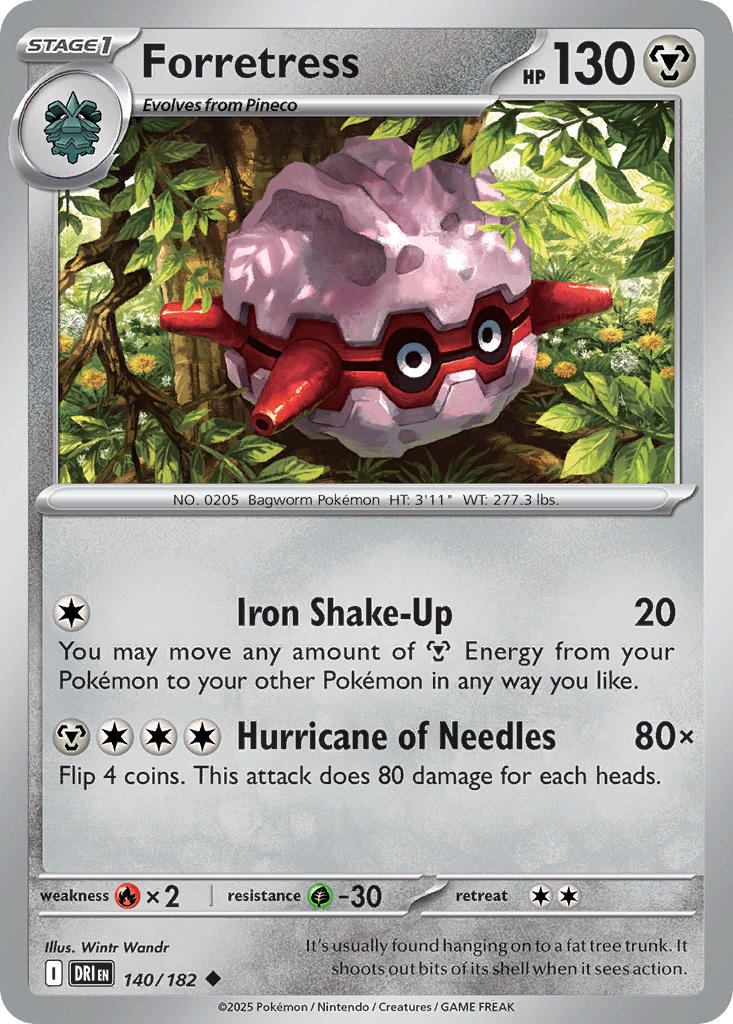 Forretress 140/182 Common Destined Rivals Pokémon card