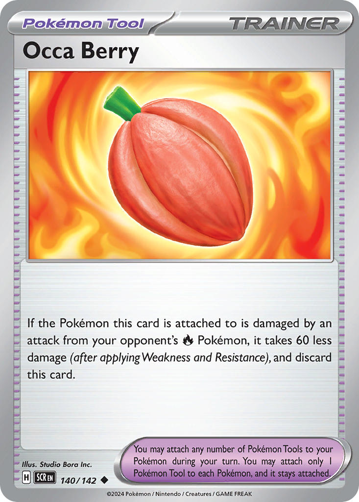 Occa Berry 140/142 Uncommon Stellar Crown Pokémon card