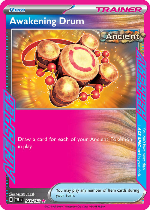 Awakening Drum 141/162 Ace Spec Rare Temporal Forces Pokémon card