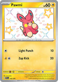 Pawmi 142/091 Shiny Rare Paldean Fates Pokémon card