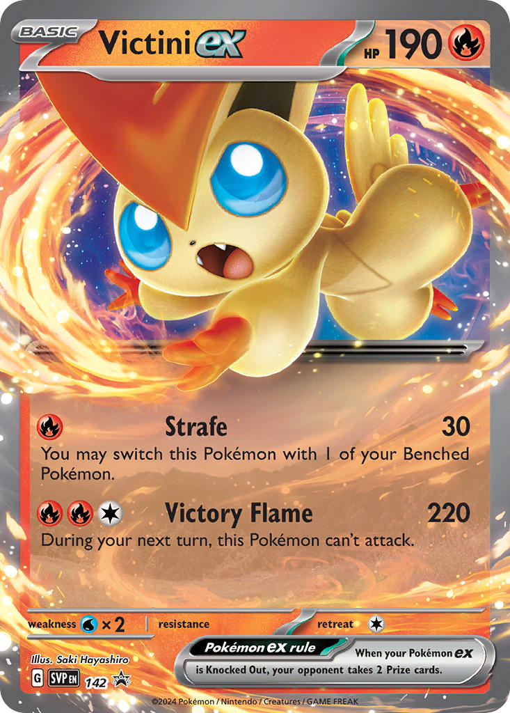 Victini EX 142/SVP Promo Scarlet & Violet Promos Pokémon card