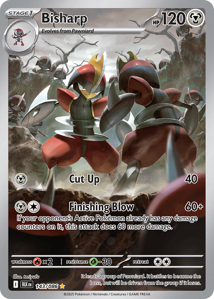 Bisharp 143/086 Illustration Rare Black Bolt Pokémon card
