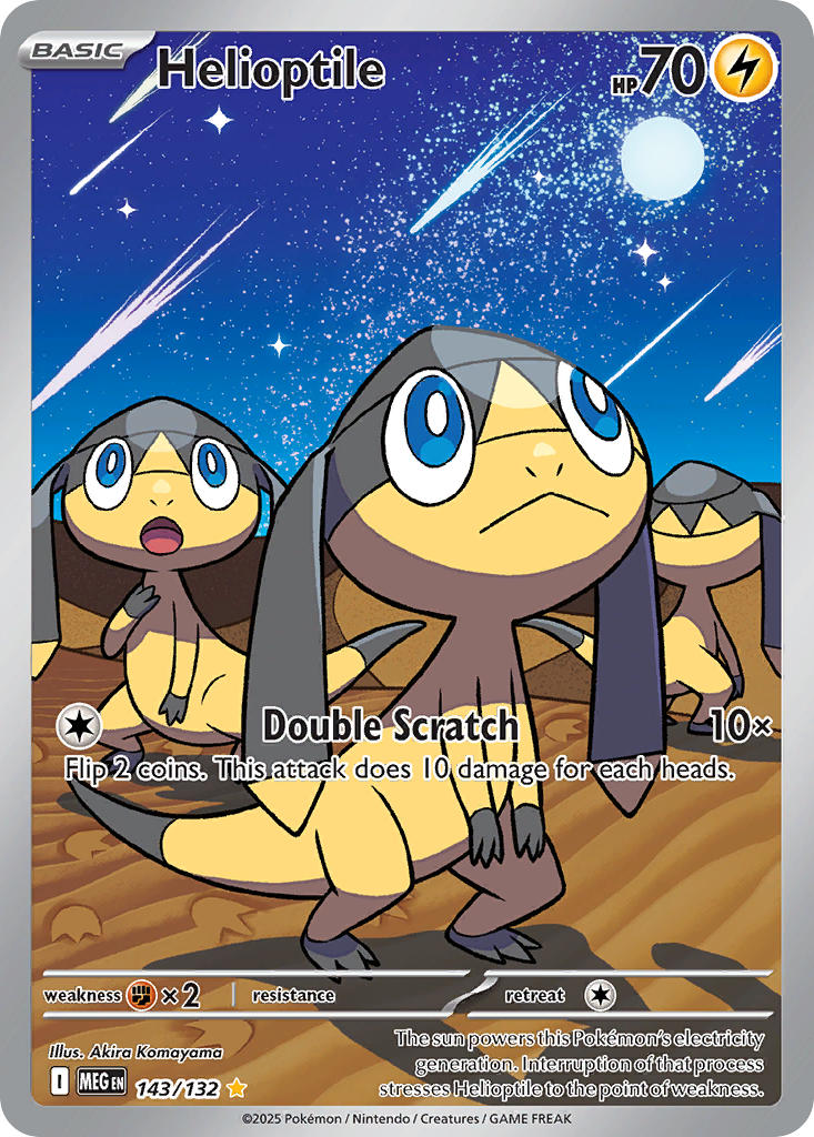 Helioptile 143/132 Illustration Rare Mega Evolution Pokémon card