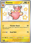 Pawmo 143/091 Shiny Rare Paldean Fates Pokémon card