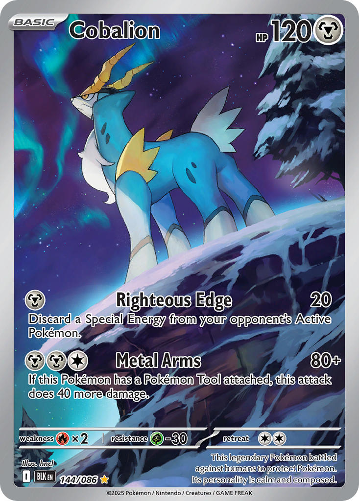 Cobalion 144/086 Illustration Rare Black Bolt Pokémon card
