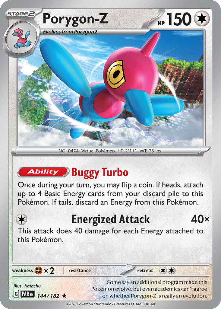 Porygon-Z 144/182 Rare Paradox Rift Pokémon card