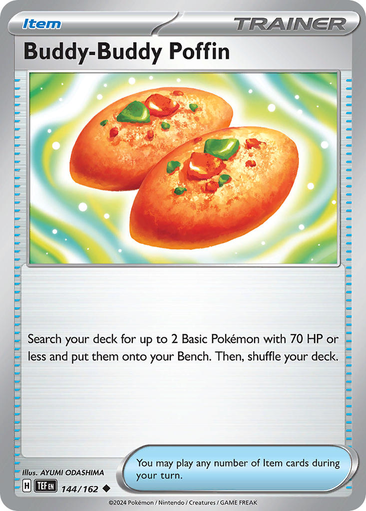 Buddy-Buddy Poffin 144/162 Uncommon Temporal Forces Pokémon card