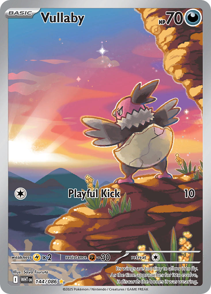Vullaby 144/086 Illustration Rare White Flare Pokémon card