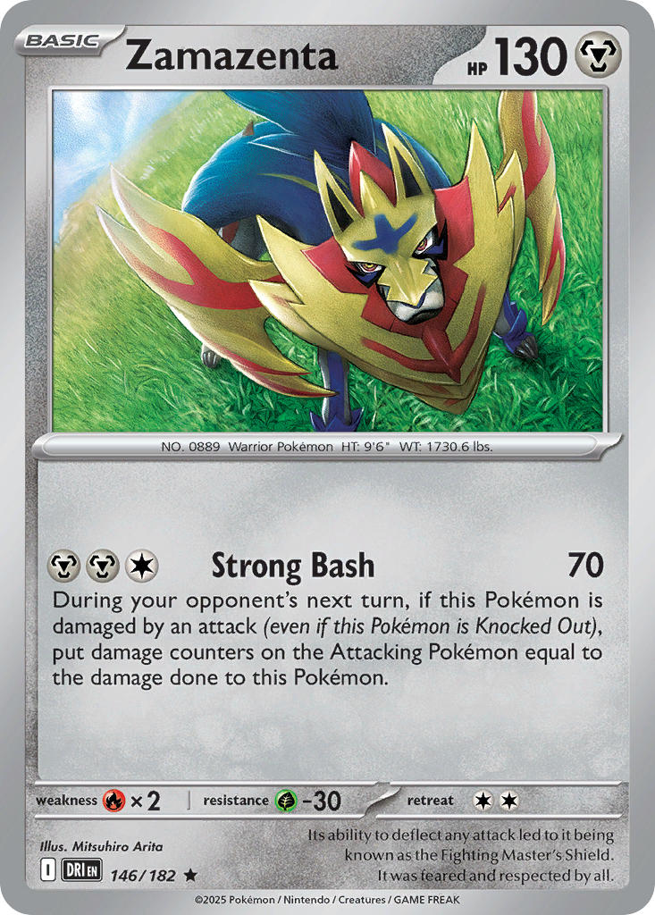 Zamazenta 146/182 Rare Destined Rivals Pokémon card