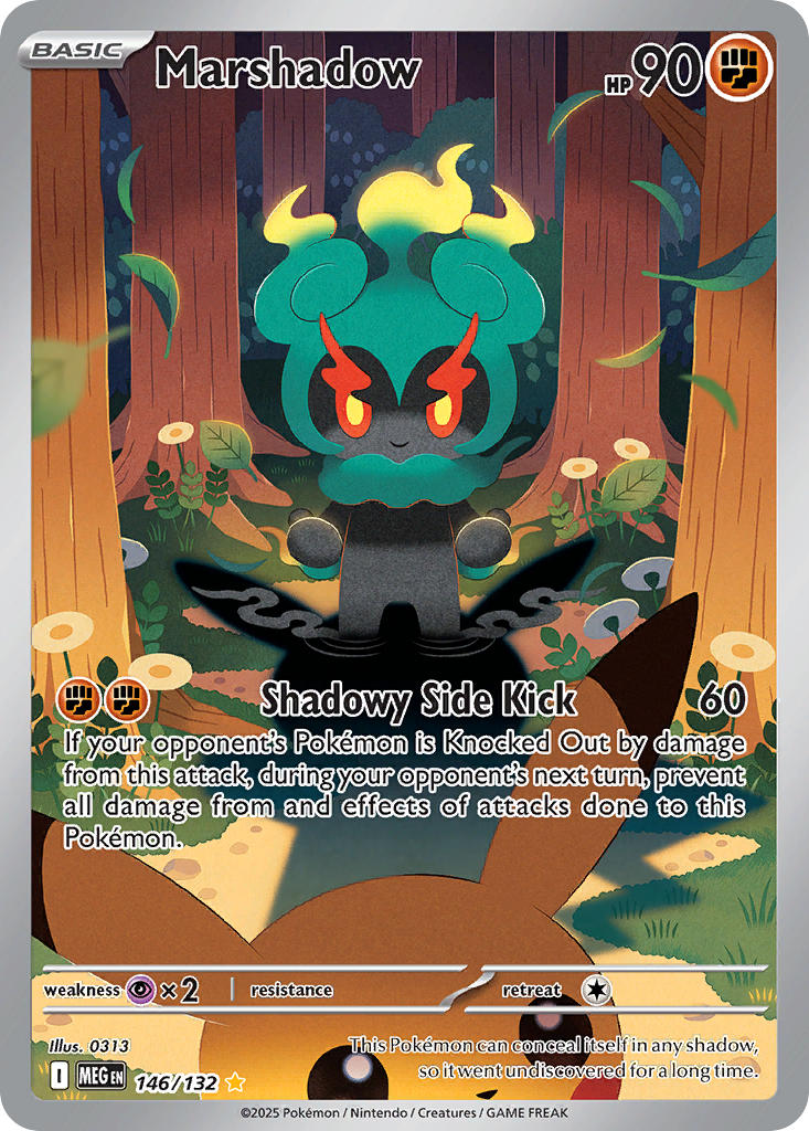 Marshadow 146/132 Illustration Rare Mega Evolution Pokémon card