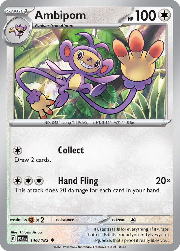 Ambipom 146/182 Uncommon Paradox Rift Pokémon card