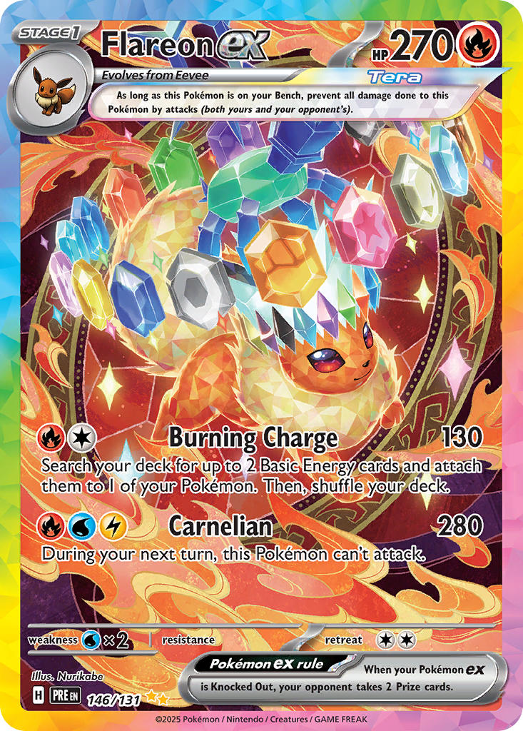 Flareon EX 146/131 Special Illustration Rare Prismatic Evolutions Pokémon card