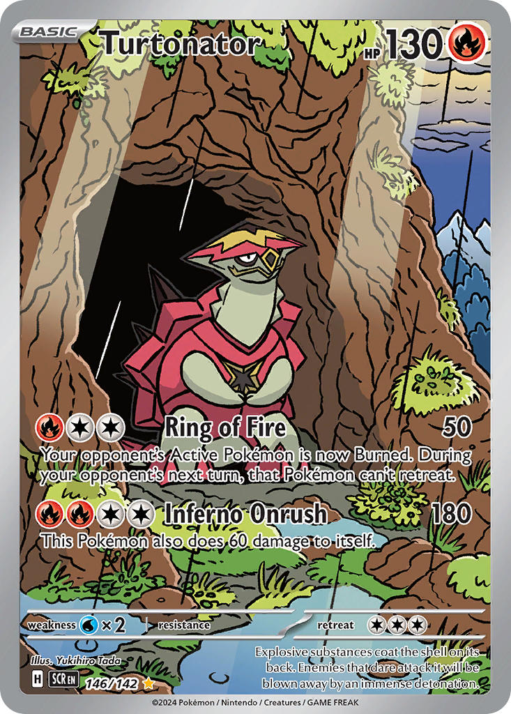 Turtonator 146/142 Illustration Rare Stellar Crown Pokémon card