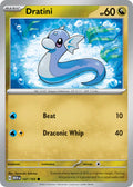 Dratini 147/165 Common 151 Pokémon card