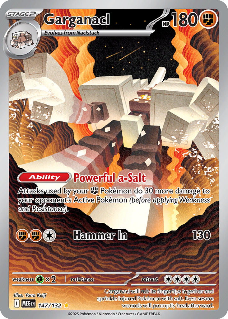 Garganacl 147/132 Illustration Rare Mega Evolution Pokémon card