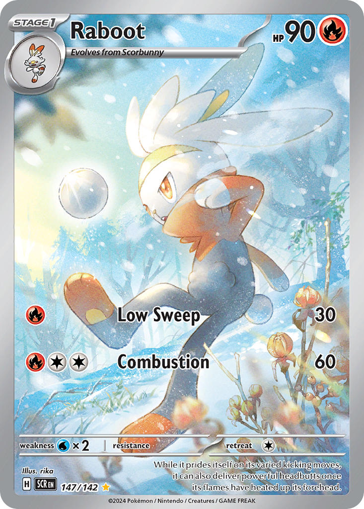 Raboot 147/142 Illustration Rare Stellar Crown Pokémon card