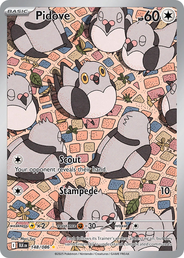 Pidove 148/086 Illustration Rare Black Bolt Pokémon card