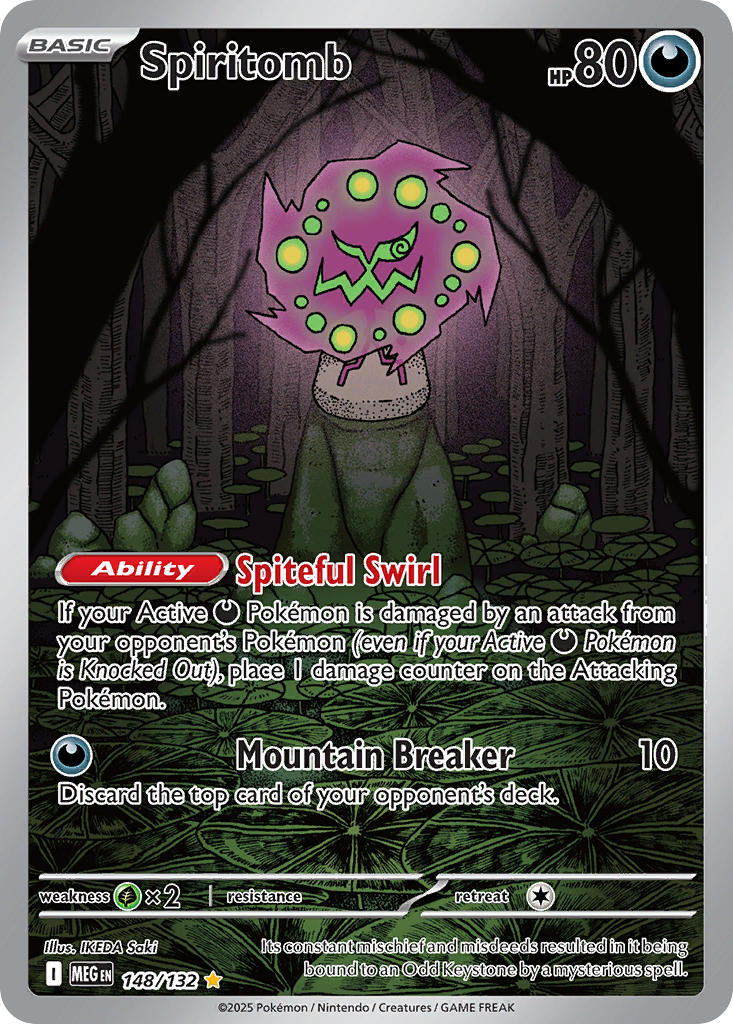 Spiritomb 148/132 Illustration Rare Mega Evolution Pokémon card