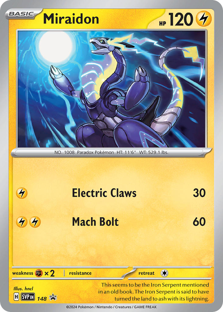 Miraidon 148/SVP Promo Scarlet & Violet Promos Pokémon card