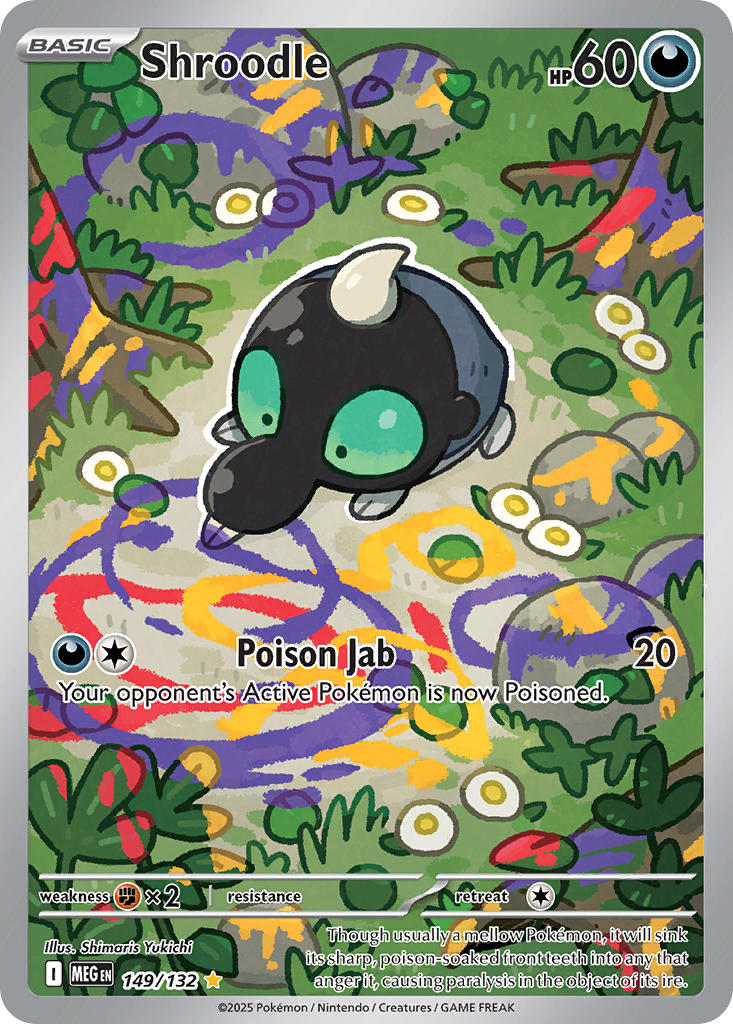 Shroodle 149/132 Illustration Rare Mega Evolution Pokémon card