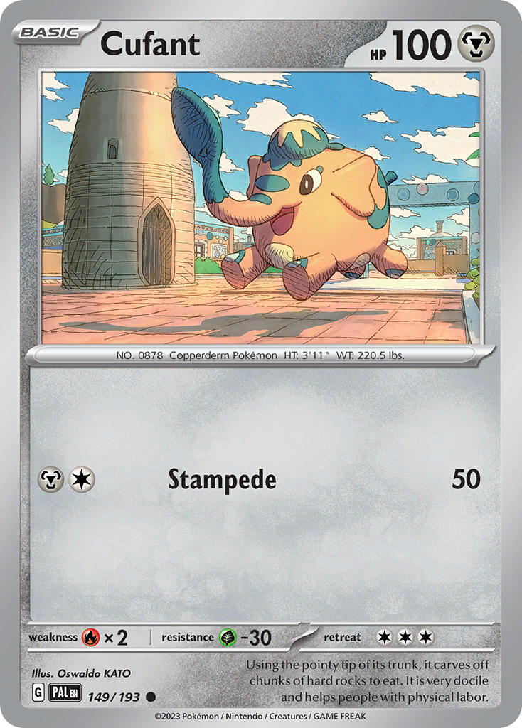 Cufant 149/193 Common Paldea Evolved Pokémon card