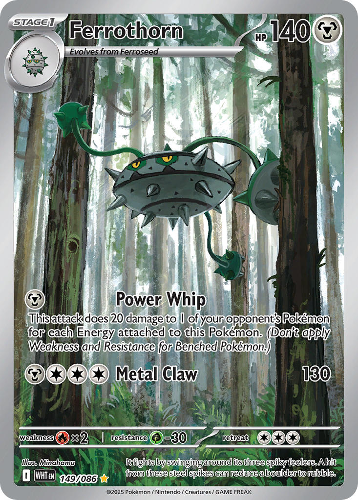 Ferrothorn 149/086 Illustration Rare White Flare Pokémon card