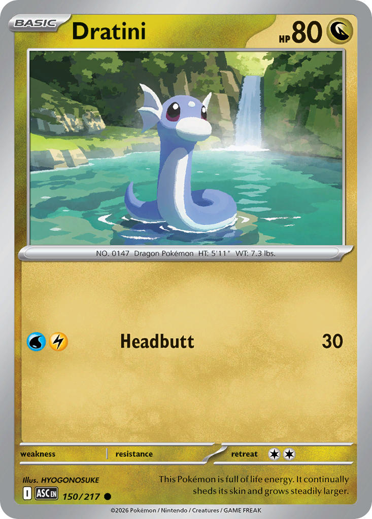 Dratini 150/217 Common Ascended Heroes Pokémon card