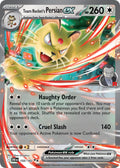 Team Rocket's Persian EX 150/182 Double Rare Destined Rivals Pokémon card