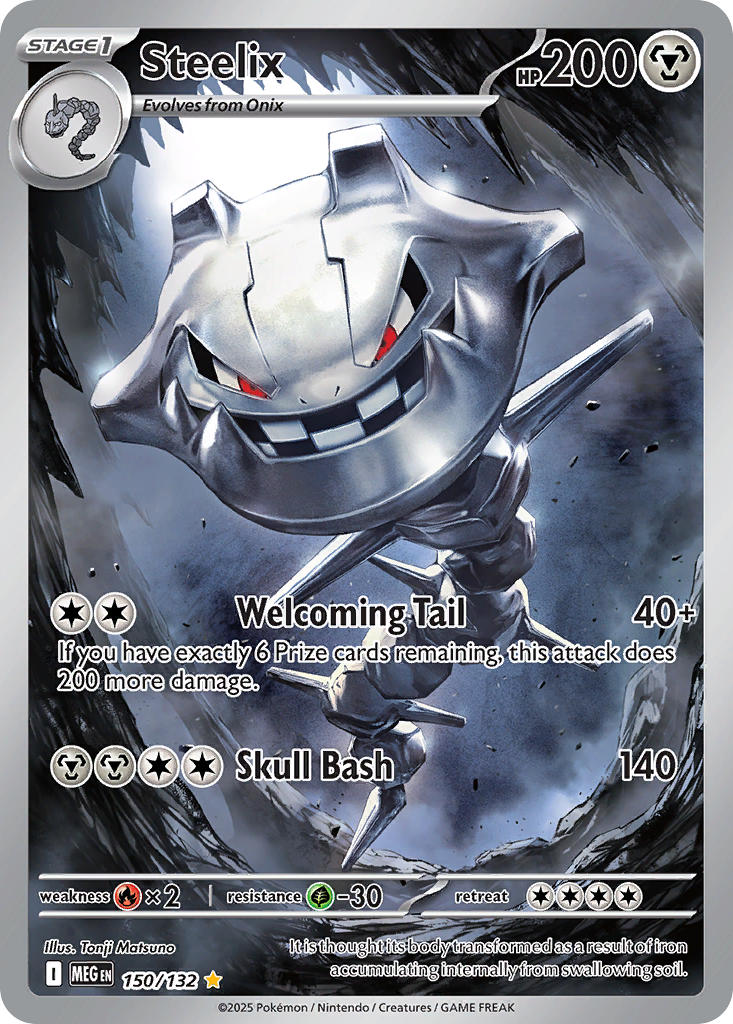 Steelix 150/132 Illustration Rare Mega Evolution Pokémon card