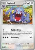 Exploud 150/182 Uncommon Paradox Rift Pokémon card