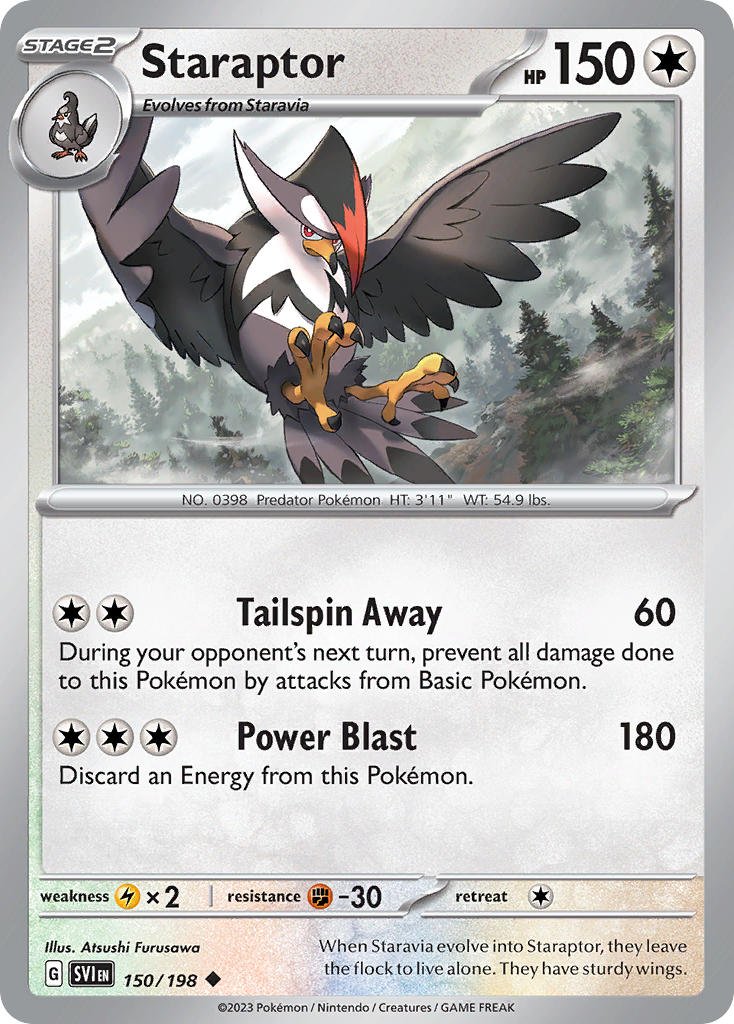 Staraptor 150/198 Uncommon Scarlet & Violet Pokémon card