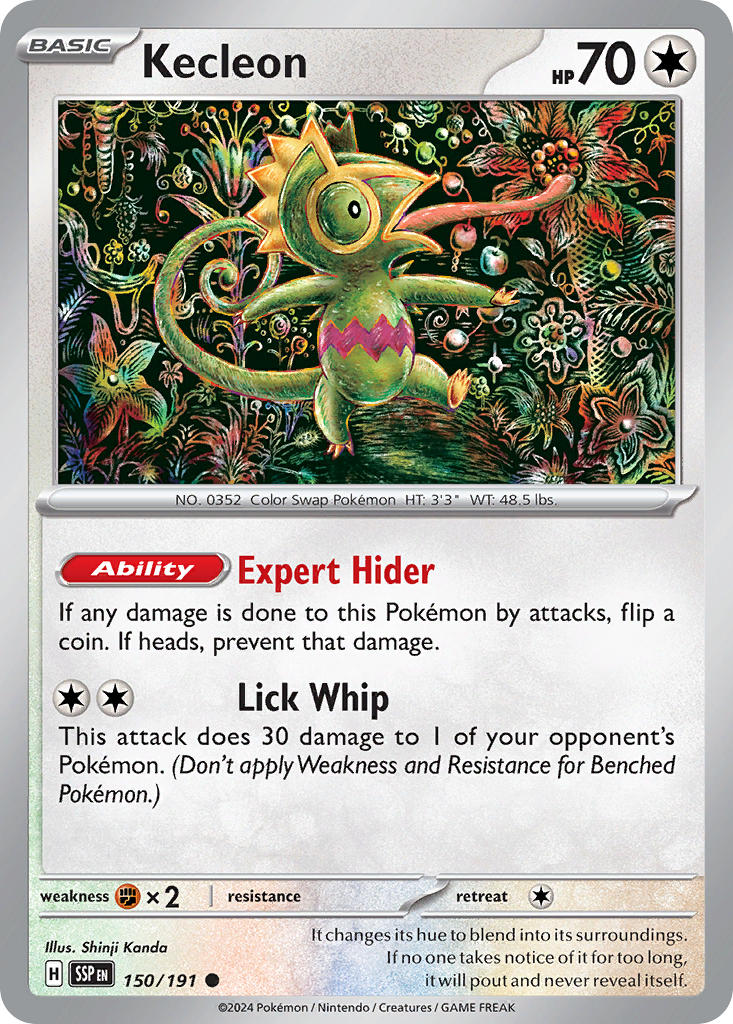 Kecleon 150/191 Common Surging Sparks Pokémon card