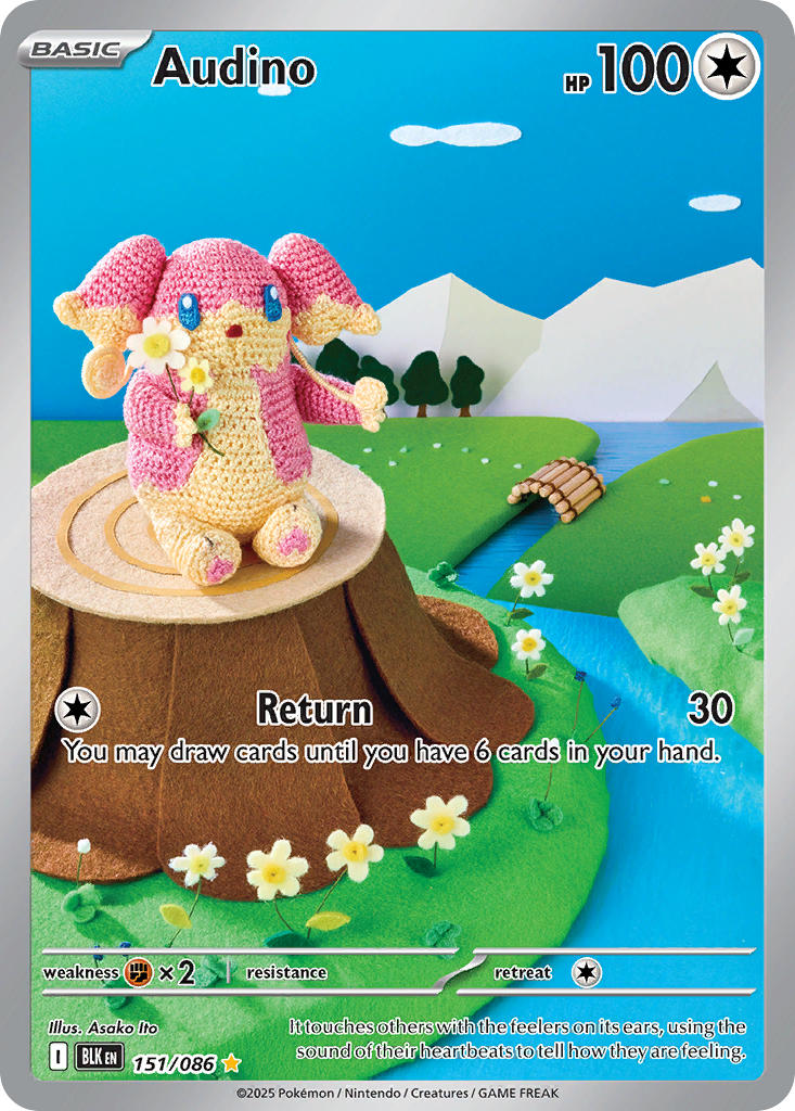 Audino 151/086 Illustration Rare Black Bolt Pokémon card