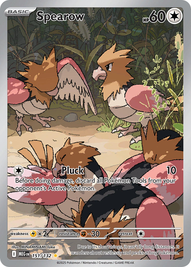 Spearow 151/132 Illustration Rare Mega Evolution Pokémon card