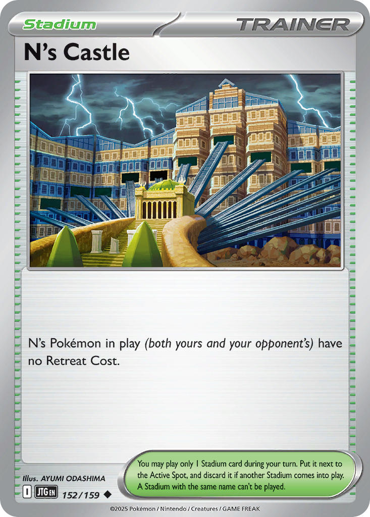 N's Castle 152/159 Common Journey Together Pokémon card
