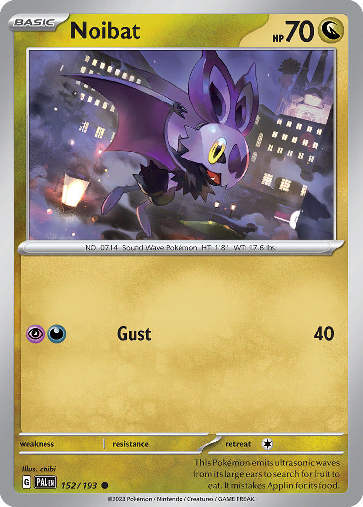 Noibat 152/193 Common Paldea Evolved Pokémon card