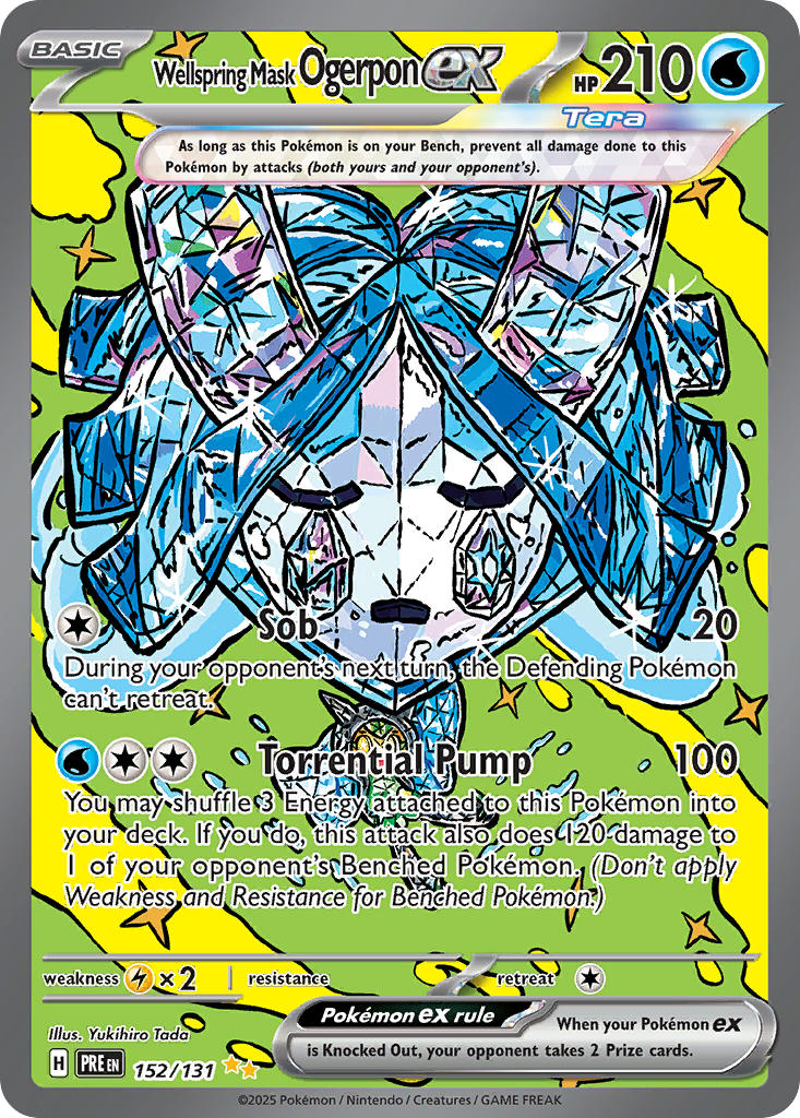 Wellspring Mask Ogerpon EX 152/131 Special Illustration Rare Prismatic Evolutions Pokémon card