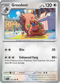 Greedent 152/198 Uncommon Scarlet & Violet Pokémon card