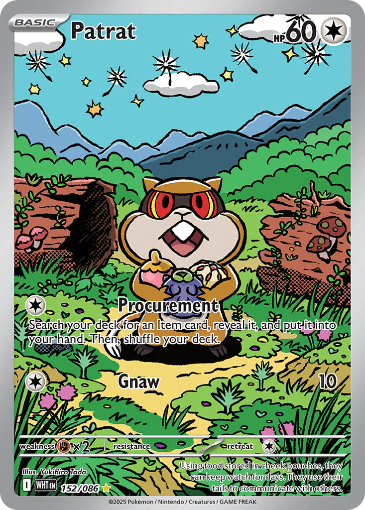 Patrat 152/086 Illustration Rare White Flare Pokémon card
