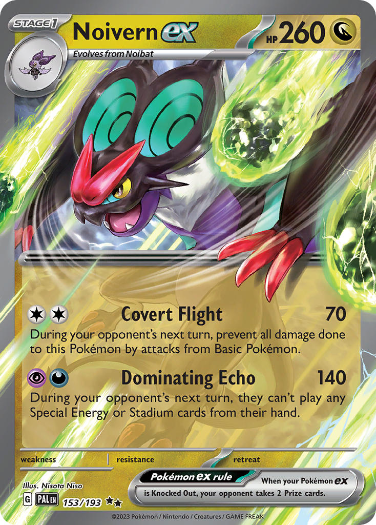 Noivern EX 153/193 Double Rare Paldea Evolved Pokémon card