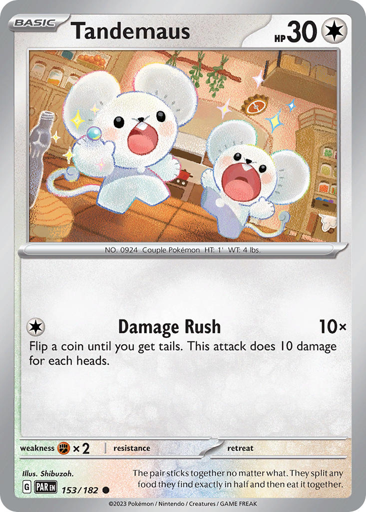 Tandemaus 153/182 Common Paradox Rift Pokémon card