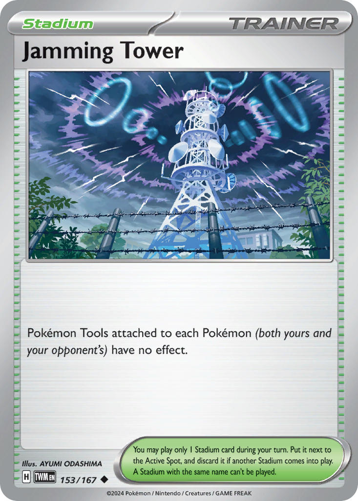 Jamming Tower 153/167 Uncommon Twilight Masquerade Pokémon card
