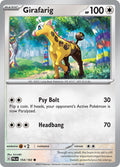 Girafarig 154/193 Common Paldea Evolved Pokémon card