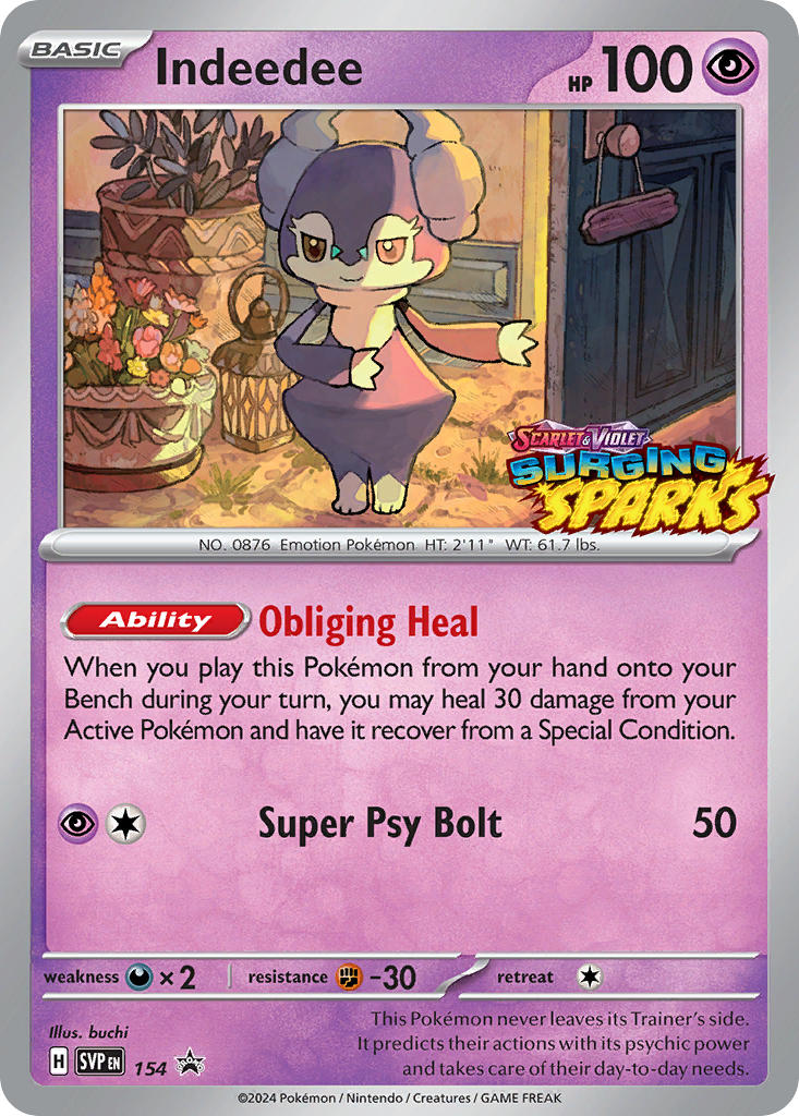 Indeedee 154/SVP Promo Scarlet & Violet Promos Pokémon card