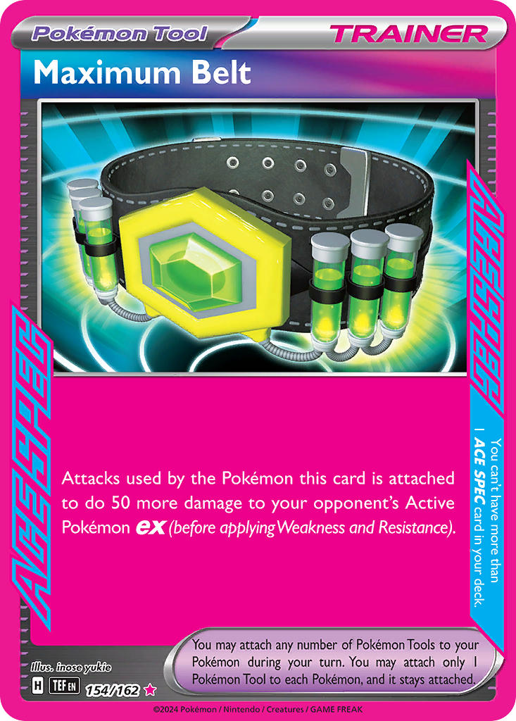 Maximum Belt 154/162 Ace Spec Rare Temporal Forces Pokémon card