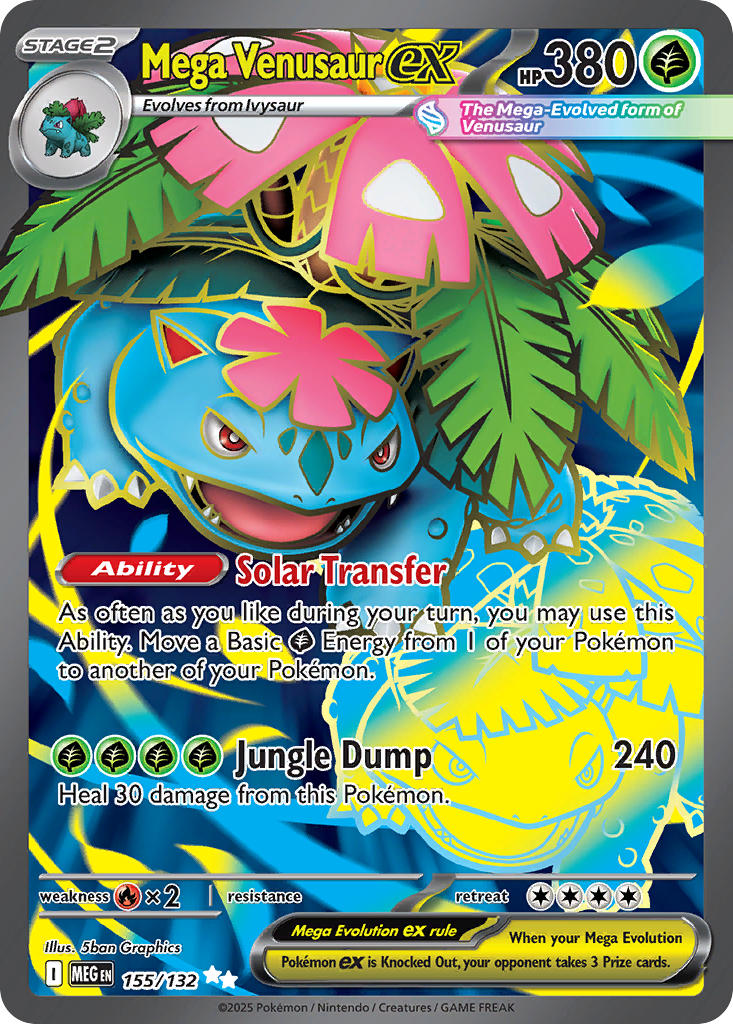 Mega Venusaur EX 155/132 Ultra Rare Mega Evolution Pokémon card